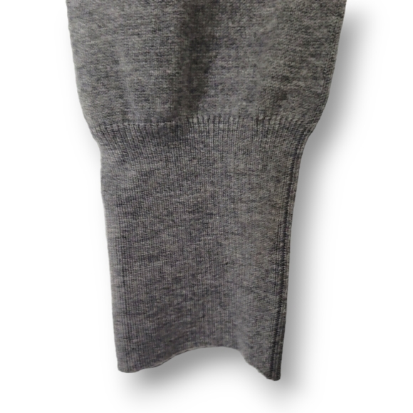 Sharagano Grey Black Lace Button Up, Long Sleeve Cardigan Sweater, M - Picture 5 of 6